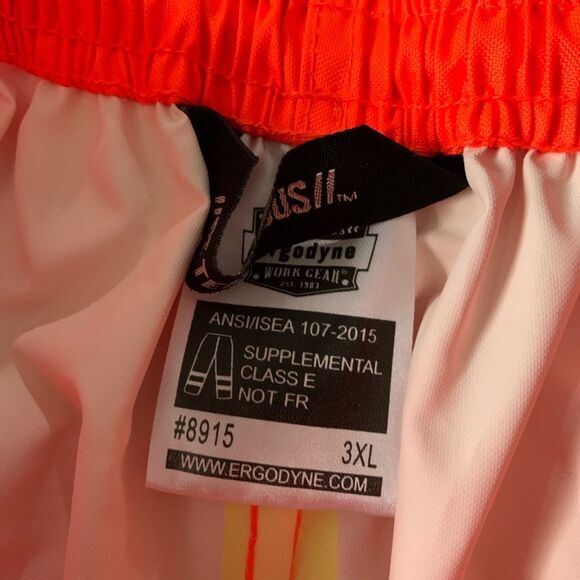 NEW 3M Scotchlite Reflective Work Gear Class E Rain Orange Pants Size 3XL 8915 - Picture 9 of 10